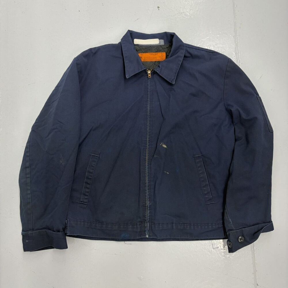 Vintage 70s Red Kap Blue Canvas Workwear Mechanics Jacket
